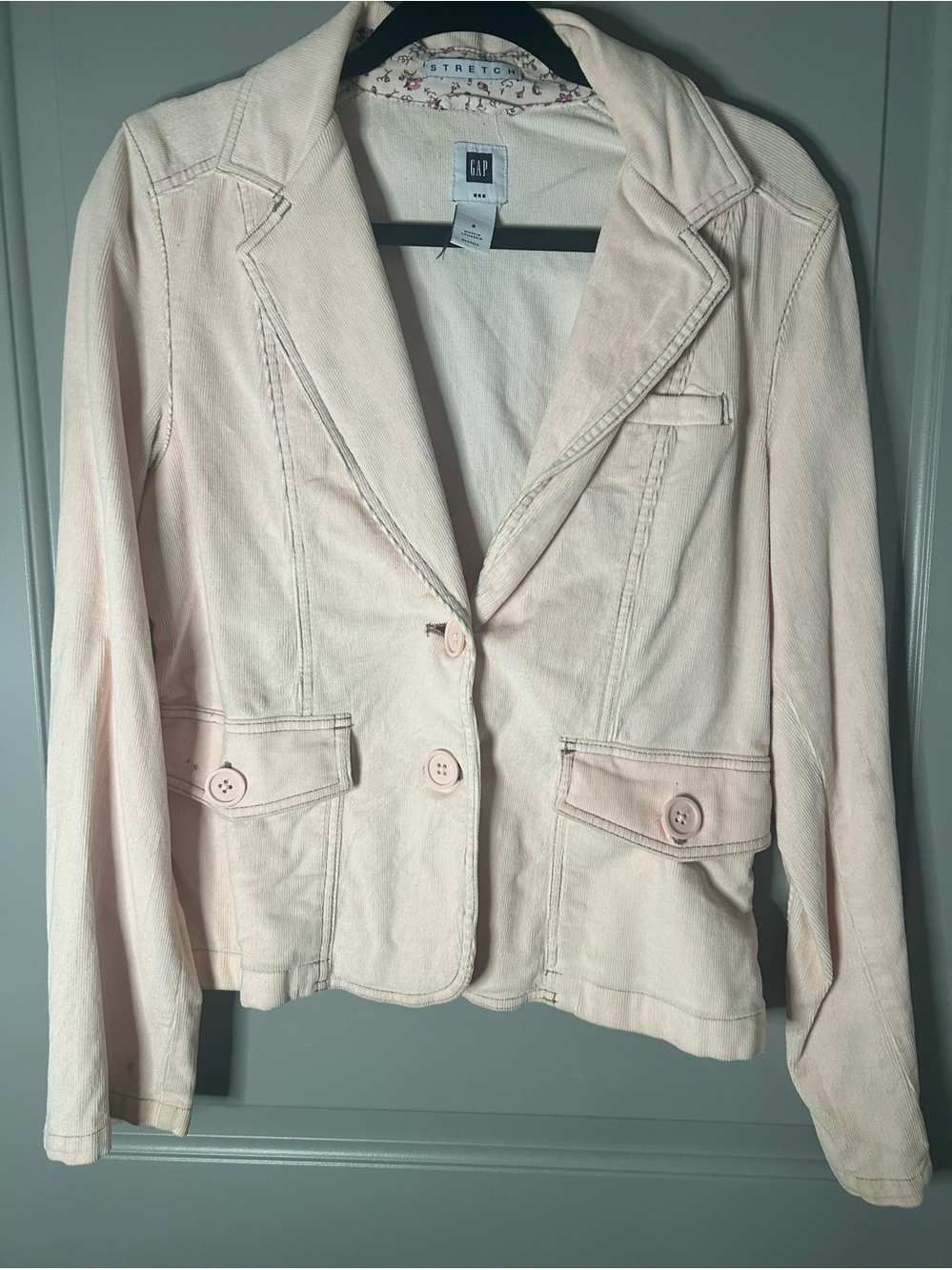 GAP Light Pink Stretch Tailored Blazer